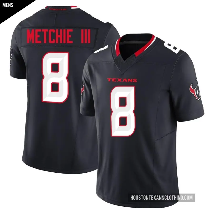 Men's Houston Texans ＃8 John Metchie III Navy Limited Alternate Vapor F.U.S.E. Jersey